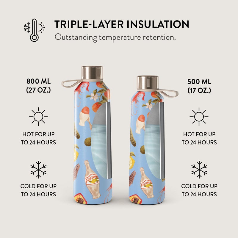 بورجا زجاجة مياه بورغا. حافظ على مشروباتك في درجة الحرارة المثالية وعلى أناقتك لا تشوبها شائبة، سواء في صالة الألعاب الرياضية أو المكتب أو في الهواء الطلق (500 مل) - Image 5